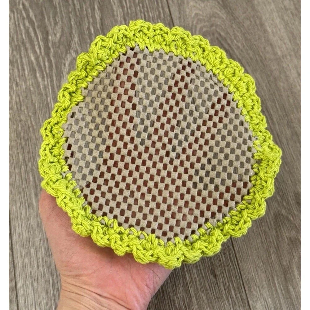Handmade Crochet Jar Opener Gripper With Crochet Edge Kitchen Accessory Gift 6”